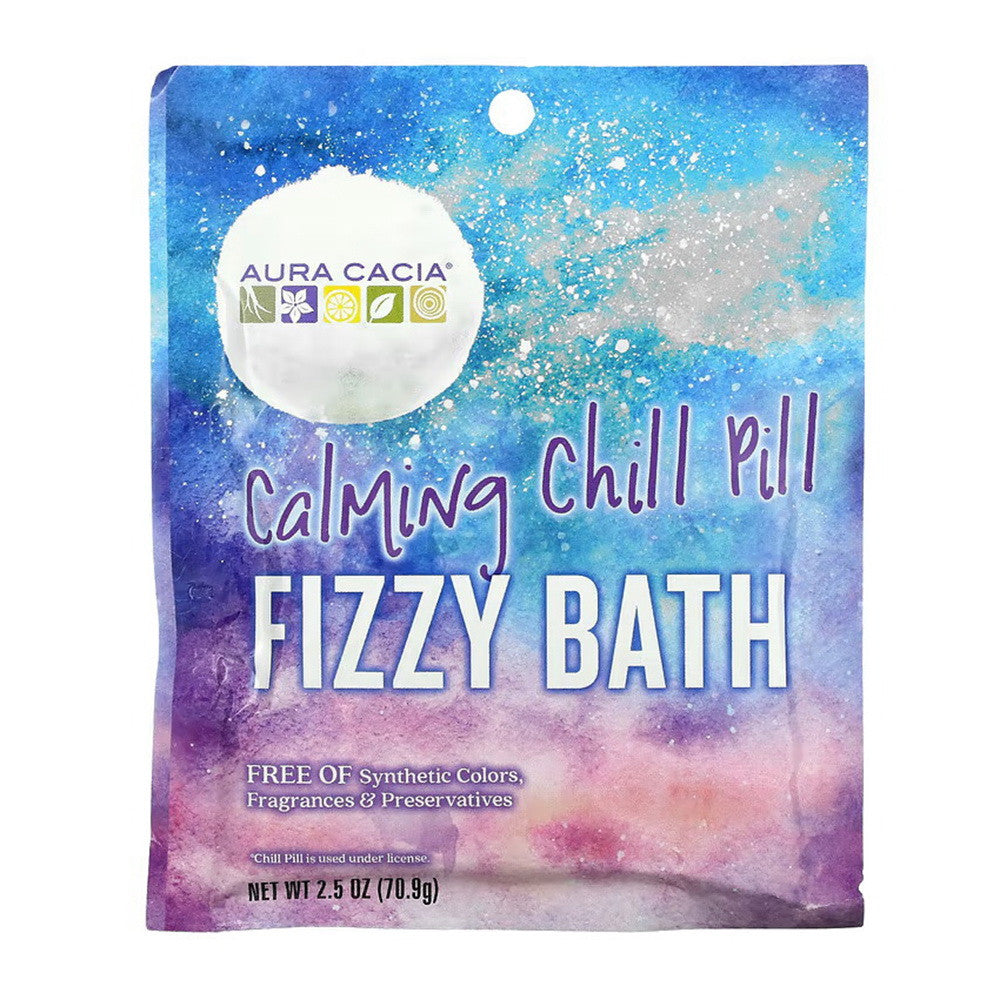 Aura Cacia Fizzy Bath Calming Chill Pill, 2.5 Oz